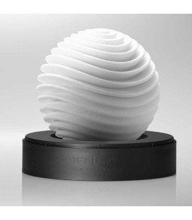 Mастурбатор с рельефной поверхностью Tenga Geo Aqua белый, 17 см х 5 см - No Taboo