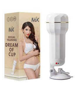 Вібро-мастурбатор у формі вагіни з кібершкіри Chisa білий, 27 см х 10 см - No Taboo