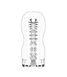 Мастурбатор Tenga Premium Gentle с вакуумной стимуляцией белый, 14.7 см х 4.5 см - No Taboo