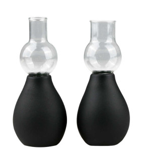 Вакуумные помпы для сосков EasyToys черные, 6.2 см х 0.6-1.2 см - No Taboo