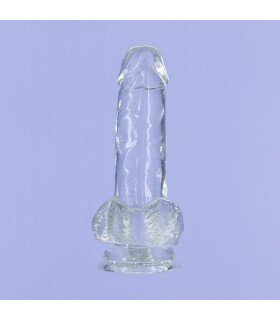 Фаллоимитатор прозрачный на присоске BMS Factory, 15.2 см х 3.8 см - No Taboo