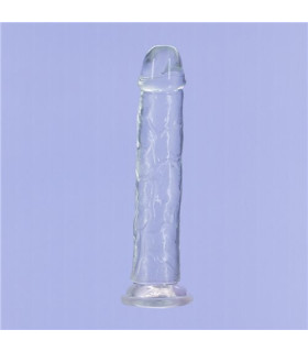Фаллоимитатор прозрачный на присоске BMS Factory, 22.8 см х 3.8 см - No Taboo