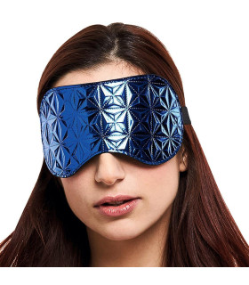 Маска на глаза, полиуретан, неопрен, ПВХ, Whipsmart, синяя - No Taboo