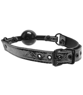 Кляп з двома змінними кульками, силікон і ABS-пластик, Whipsmart, чорний - No Taboo