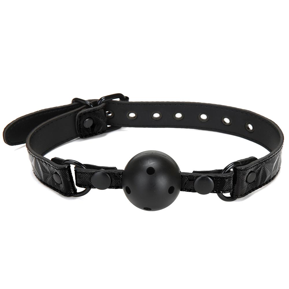 Кляп з двома змінними кульками, силікон і ABS-пластик, Whipsmart, чорний (42587), zoom