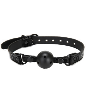 Кляп з двома змінними кульками, силікон і ABS-пластик, Whipsmart, чорний - No Taboo