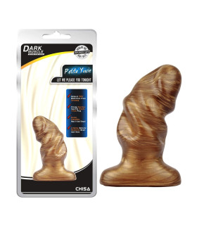 Анальна пробка ребриста Chisa золотиста, 10 см х 4 см - No Taboo