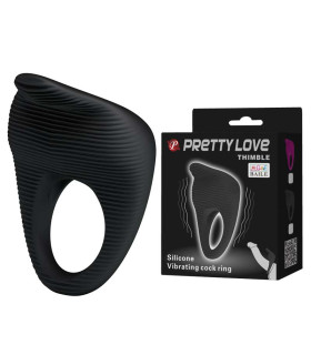 Эрекционное кольцо с вибрацией Baile черное, 6 см х 2.5 см - No Taboo