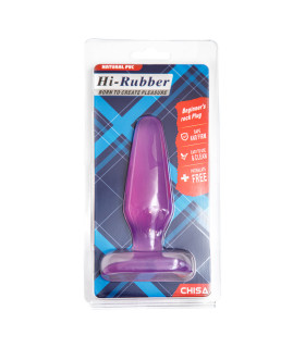 Анальная пробка на присоске Chisa фиолетовая, 14 см х 4 см - No Taboo
