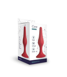 Анальная пробка из медицинского силикона красная, размер S 10.5 см х 2.5 см - No Taboo