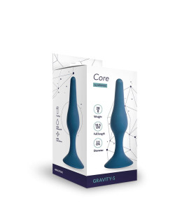 Анальная пробка из медицинского силикона синяя, размер S 10.5 см х 2.5 см - No Taboo