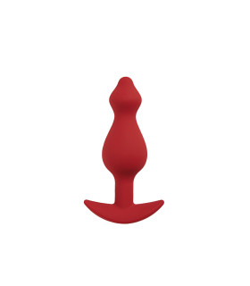 Анальная пробка с якорным стоппером красная, размер S 9 см х 2.8 см - No Taboo