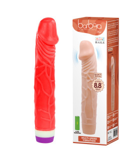 Вібратор реалістичний з вираженою головкою Baile червоний, 22.5 см х 4.5 см - No Taboo