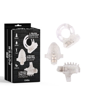 Набір кілець язик, палець, член Chisa Clear - No Taboo