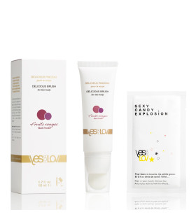 Массажное масло со вкусом красных фруктов YESforLOV - No Taboo