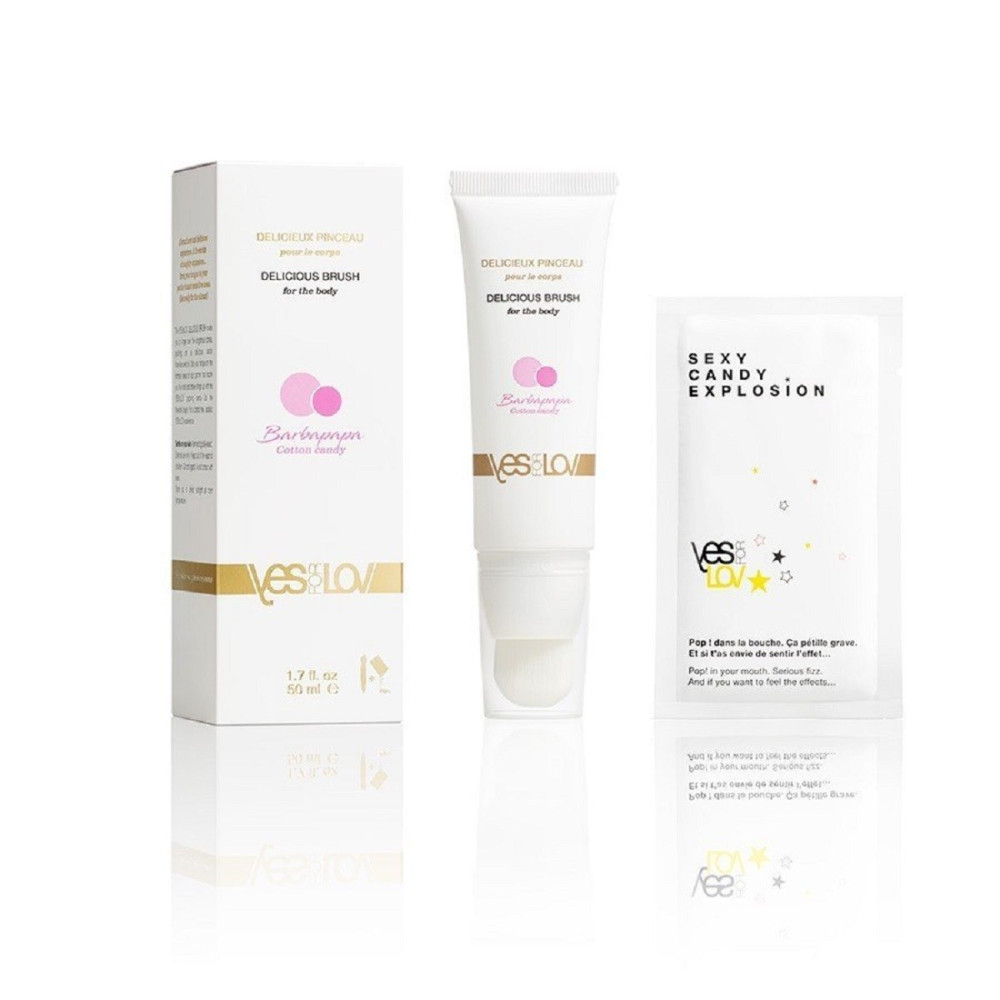 Массажное масло со вкусом сахарной ваты YESforLOV, 50 мл (41079), zoom