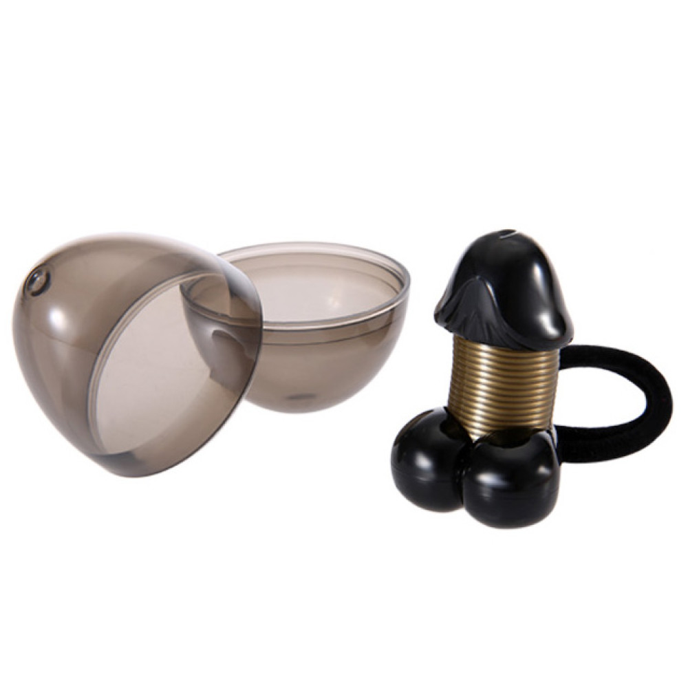 Резинка на волосы Вилли на пружине цвет чёрно-золотой Romfun (33479), zoom