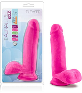 Фалоімітатор кібершкіровий з яєчками, рожевий 14х4см - No Taboo