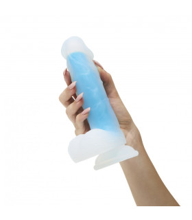 Фаллоимитатор на присоске Blue Mamba голубой So Divine - No Taboo