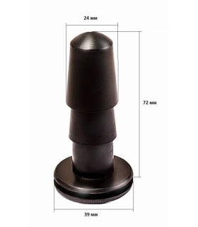 Крепление Vac-U-Lock Egzo страпонов, черного цвета, 7.2 см х 2.4 см х 3.9 см - No Taboo