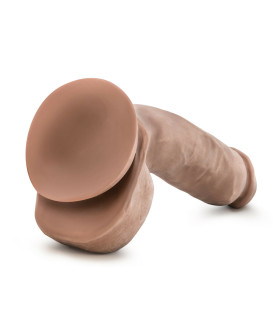Фалоімітатор з кібершкіри, реалістичний на присосці, бежевий, 21.5 см х 4.6 см - No Taboo