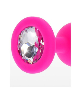 Анальная пробка Toy Joy, S, Diamond Booty Jewel, розовая, 7 см х 2.5 см - No Taboo