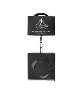 Наручники Ouch Beginners, металлические, черные - No Taboo