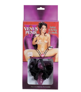 Вибратор бабочка с поясом для стимуляции клитора с пультом, розовая - No Taboo