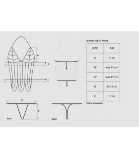 Откровенный комплект Punker Top из цепей, S/M - No Taboo