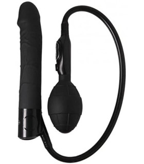 Надувний силіконовий вібратор чорний Magical Boy - No Taboo