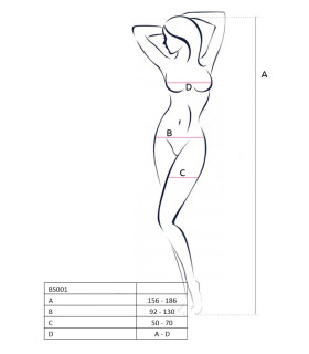 Костюм сетка эротический BS029 белый Passion - No Taboo