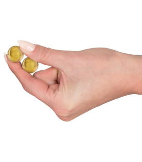 Вагінальні кульки металеві золоті Ben Wa Balls - No Taboo