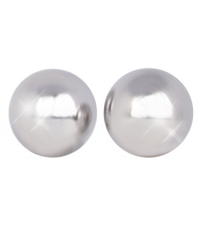 Кульки вагінальні металеві Ben Wa Balls, сріблясті - No Taboo