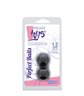 Чорні Вагінальні кульки на м'якому зчепленні Perfect balls - No Taboo