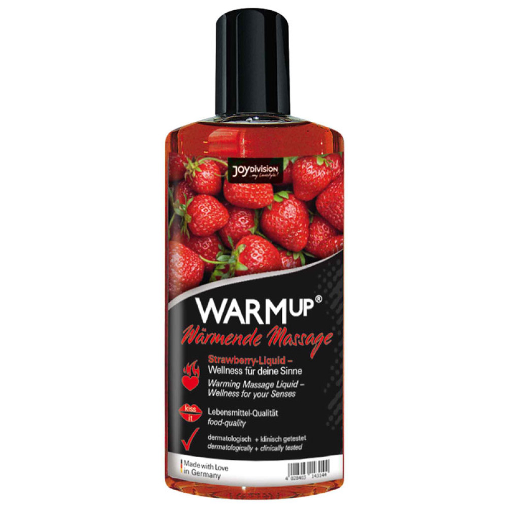 Массажное масло c разогревом, съедобное WARMup Strawberry, 150 ml (1877), zoom