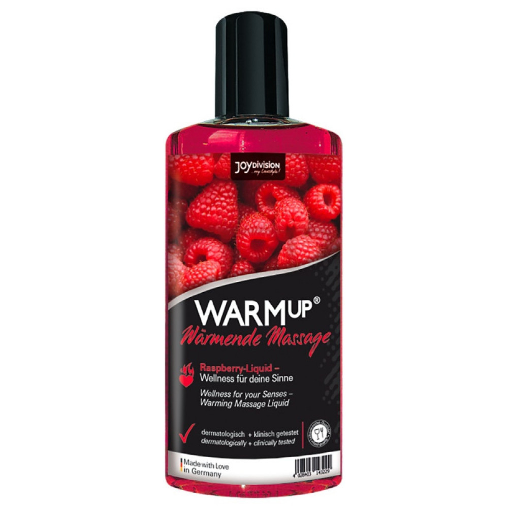 Массажное масло согревающее съедобное WARMup Raspberry, 150 ml (22755), zoom