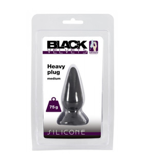 Анальна пробка чорна Medium Velvets Heavy - No Taboo