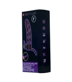 Вібронасадка на член Pretty Love чорна, 15.2 х 3.3 см - No Taboo