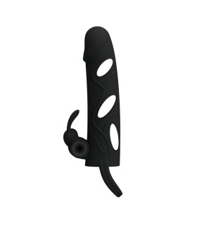 Насадка на член с клиторальной стимуляцией и утяжкой на мошонку - No Taboo