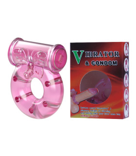 Ерекційне кільце Vibro RING рожеве з вібрацією - No Taboo