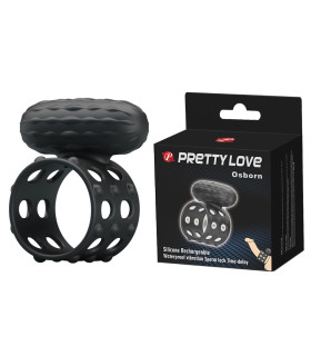 Насадка на член с вибрацией черная - No Taboo