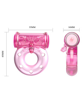 Ерекційне кільце Vibro RING рожеве з вібрацією - No Taboo