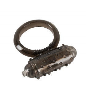Ерекційне кільце чорне Vibro Ring Dark Silicon з вібрацією - No Taboo