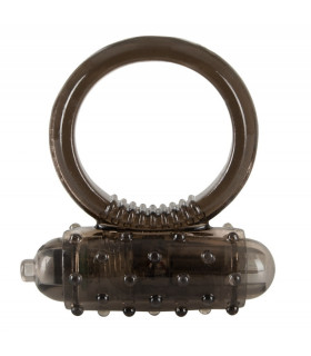 Ерекційне кільце чорне Vibro Ring Dark Silicon з вібрацією - No Taboo