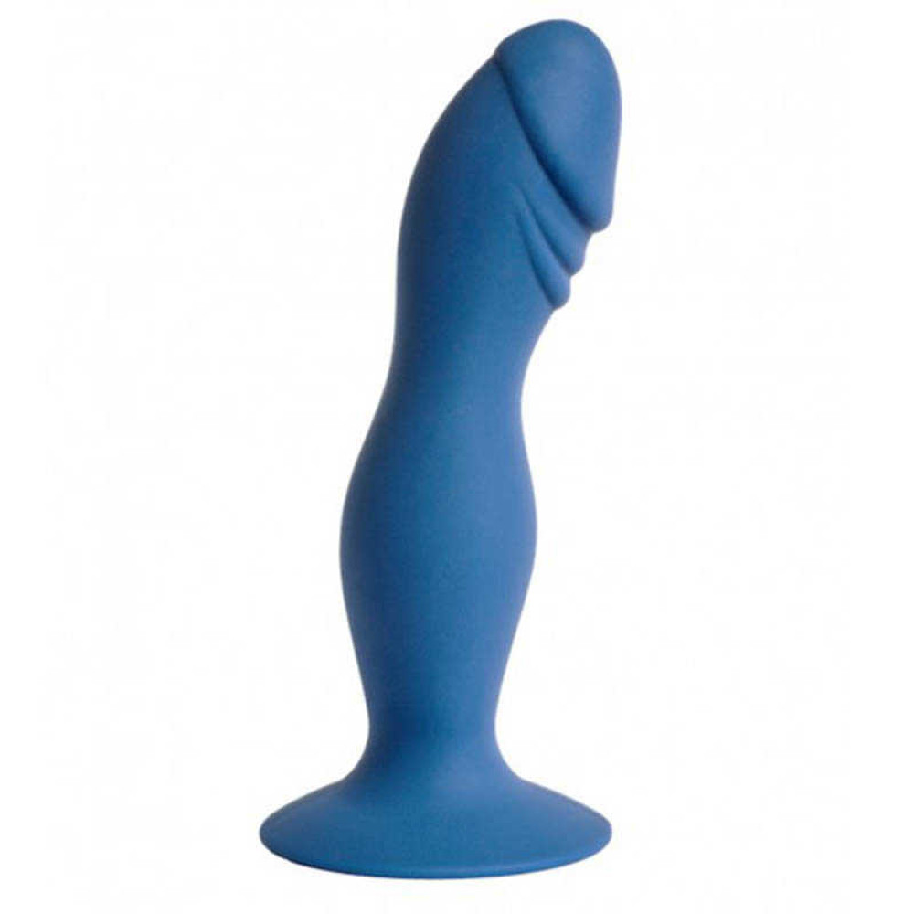 Анальная пробка силиконовая реалистичная, синяя, 16 см х 3.5 см (41944), zoom