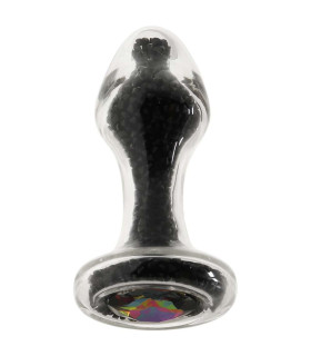 Анальна пробка з кристалом Сваровські, зі скла, 9.5 х 3.5 см - No Taboo