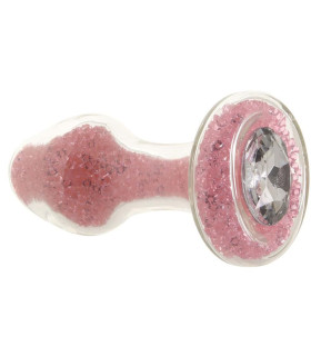 Анальная пробка с кристаллом Сваровски, из стекла, 9.5 х 3.5 см - No Taboo