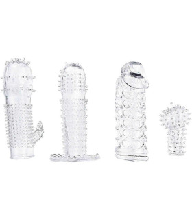 Набір з 4 насадок на член Pleasured Penis Enhancement - No Taboo