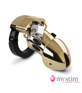 Пояс верности Mystim Pubic Enemy, золотистый, 8.2 см - No Taboo