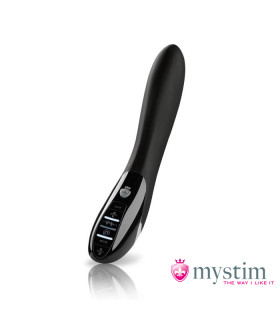 Вибратор с электростимуляцией, черный, 27см х 3.5см, Mystim - No Taboo
